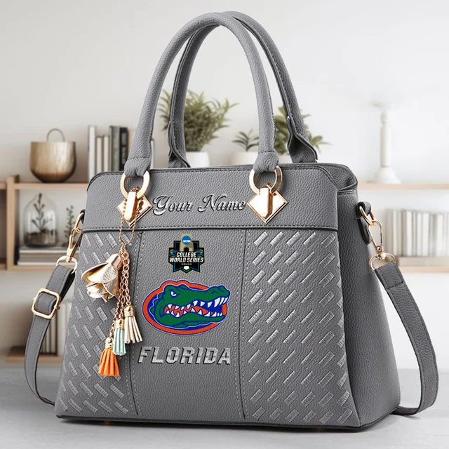 VIRAL EDITON- NEW CUSTOMIZED NCAA CWS08 FLG FL GATORS ZIP HANDBAG MULTICOLOR