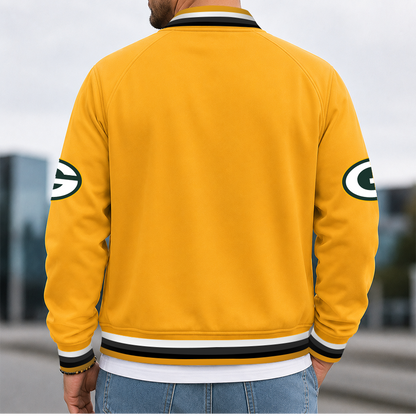 [SPECIAL OFFER] NEW CUSTOMIZED NFL08 GBP GREEN BAY PACKERS MEN'S CASUAL JACKET