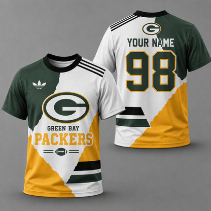ELITE EDITION - NEW CUSTOMIZED NFL08 GBP GREEN BAY PACKERS T-SHIRTS, POLO SHIRT & ZIP POLO SHIRT