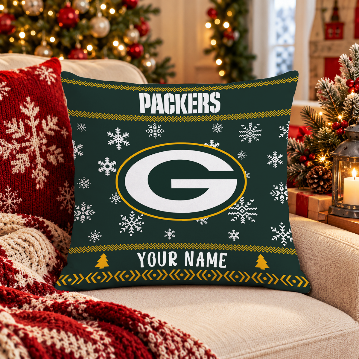 FINAL SALE - NEW PERSONALIZED NFL08 GBP GREEN BAY PACKERS PILLOW CASE