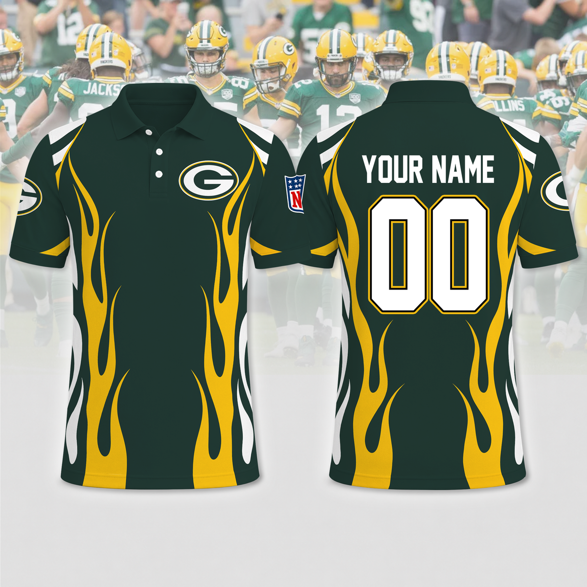 EXCLUSIVE EDITION - NEW CUSTOMIZED | NFL08 GBP GREEN BAY PACKERS T-SHIRT, POLO SHIRT, ZIP POLO SHIRT, SWEATSHIRT, HOODIE & ZIP HOODIE