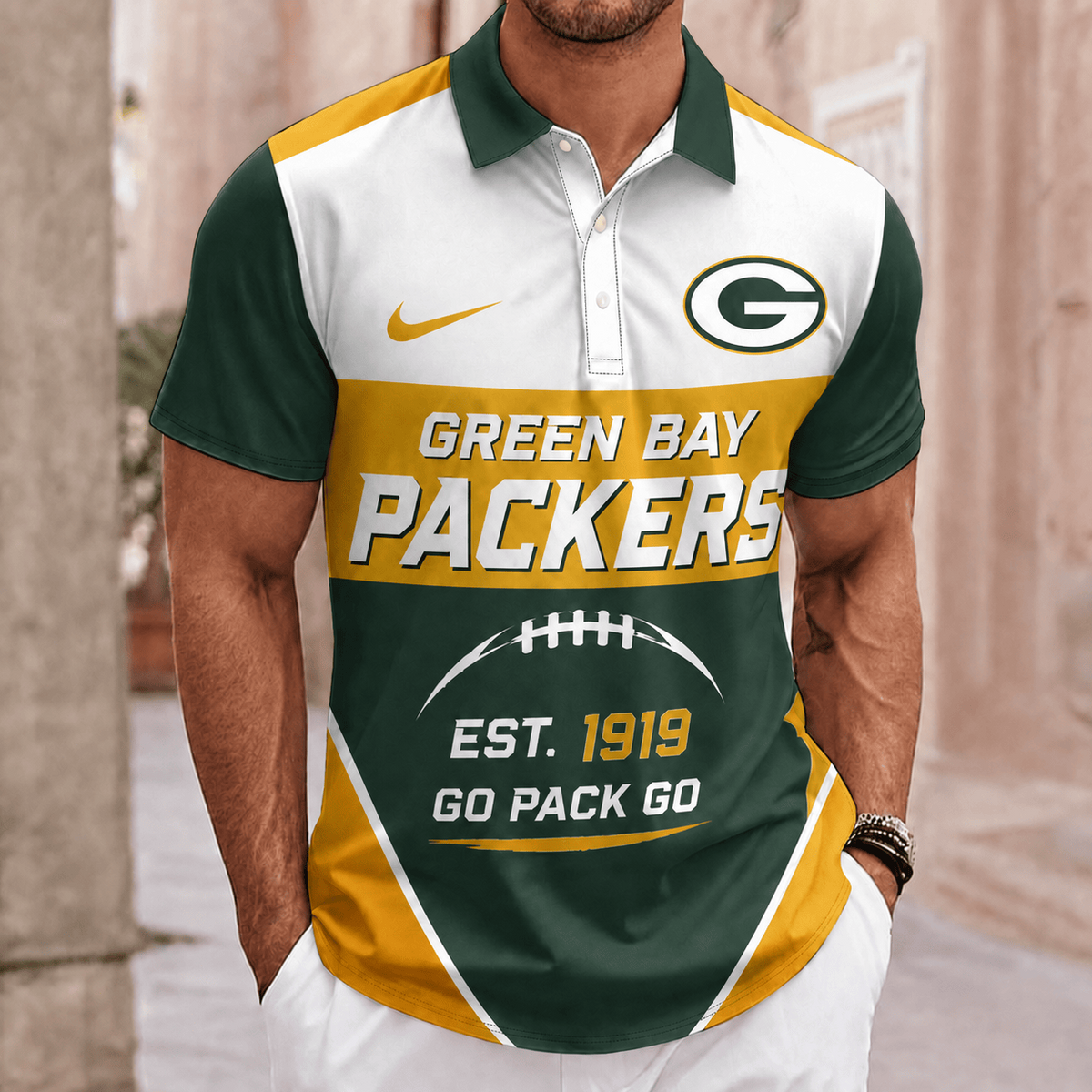 ELITE EDITION - NEW CUSTOMIZED NFL08 GBP GREEN BAY PACKERS POLO SHIRT, ZIP POLO SHIRT & T-SHIRTS