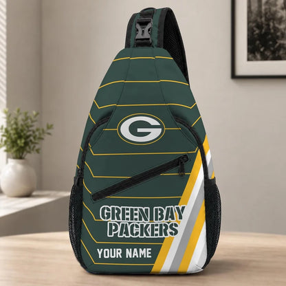 ELITE EDITION - NEW CUSTOMIZED NFL08 GBP GREEN BAY PACKERS SLING BAG