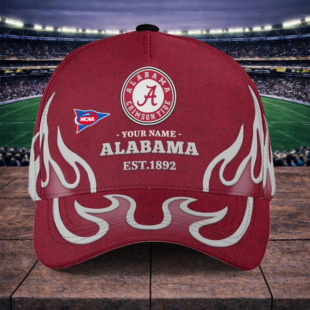 EXCLUSIVE EDITION - NEW CUSTOMIZED | NCAA FBS08 ABC ALABAMA CRIMSON TIDE CLASSIC CAP