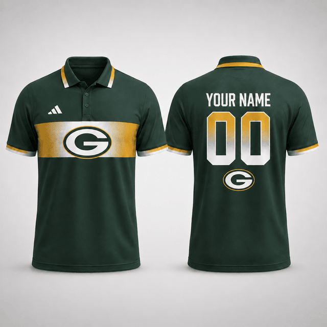 SPECIAL EDITION - NEW CUSTOMIZED NFL08 GBP GREEN BAY PACKERS T-SHIRT, POLO SHIRT, ZIP POLO SHIRT, SWEATSHIRT, HOODIE & ZIP HOODIE