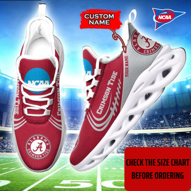 FLASH SALE - NEW CUSTOMIZED NCAA FBS08 ABC ALABAMA CRIMSON TIDE CLUNKY SNEAKERS