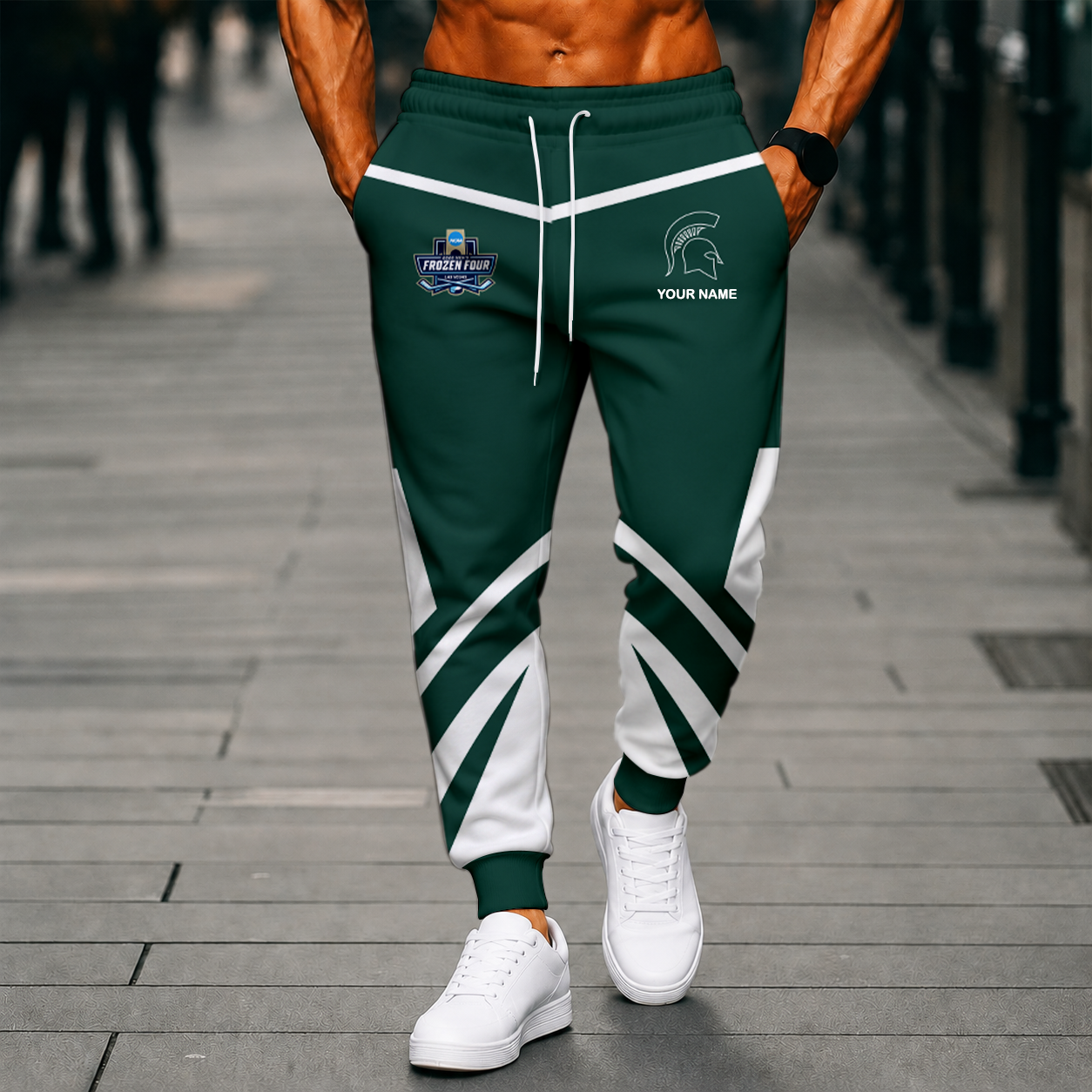 LIMITED EDITION - NEW CUSTOMIZED NCAA MFF08 MSS MICHIGAN STATE SPARTANS SWEATPANTS