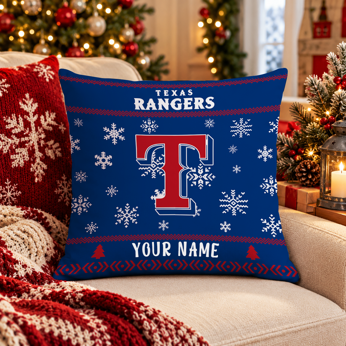 FINAL SALE - NEW PERSONALIZED MLB08 TRS TEXAS RANGERS PILLOW CASE