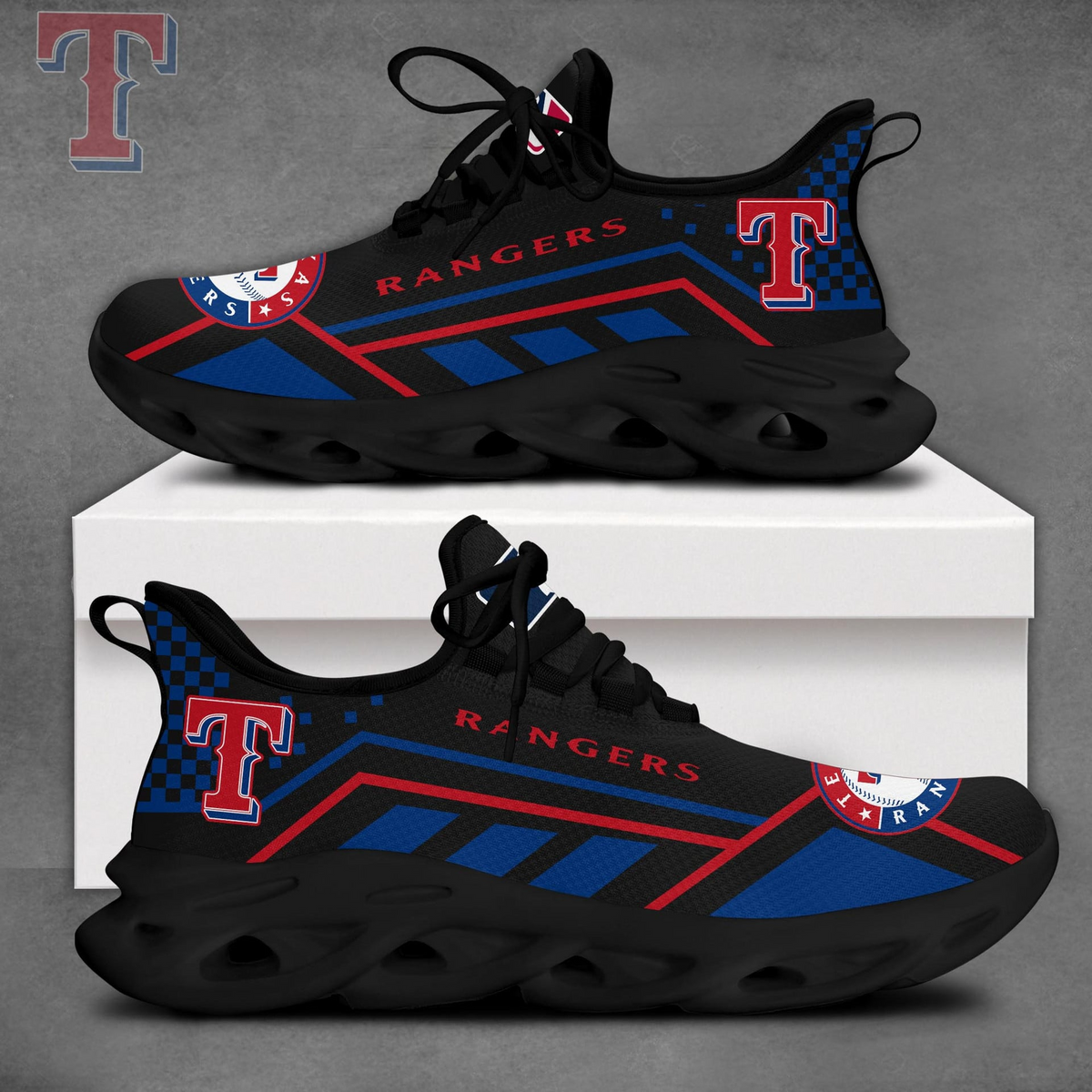 VIRAL EDITION - NEW CUSTOMIZED MLB08 TRS TEXAS RANGERS MAX SOUL SHOES