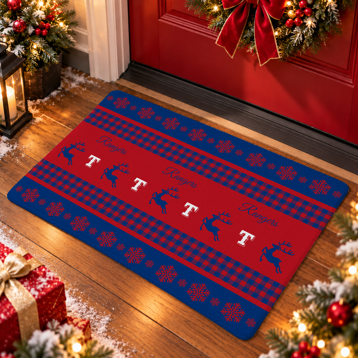 VIRAL EDITION - NEW CUSTOMIZED MLB08 TRS TEXAS RANGERS WATER-ABSORBENT FLOOR MAT