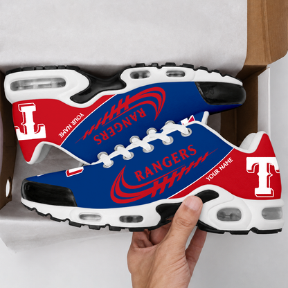 VIRAL EDITION - NEW CUSTOMIZED MLB08 TRS TEXAS RANGERS AIR MAX PLUS SNEAKERS