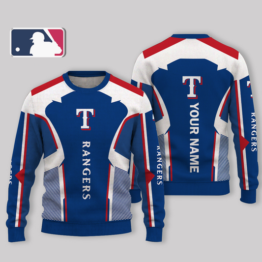 LIMITED EDITION - NEW CUSTOMIZED MLB08 TRS TEXAS RANGERS UGLY SWEATER