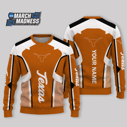 LIMITED EDITION - NEW CUSTOMIZED NCAA MAM08 TXL TEXAS LONGHORNS UGLY SWEATER