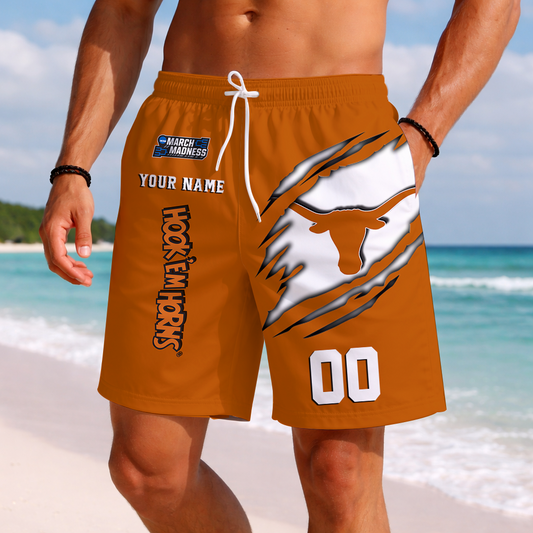 LIMITED DROP - NEW CUSTOMIZED | NCAA MAM08 TXL TX LONGHORNS SHORT PANTS