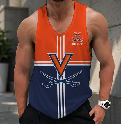 SPECIAL EDITION - NEW CUSTOMIZED NCAA CFH08 VIC VIRGINIA CAVALIERS UNISEX TANK TOP