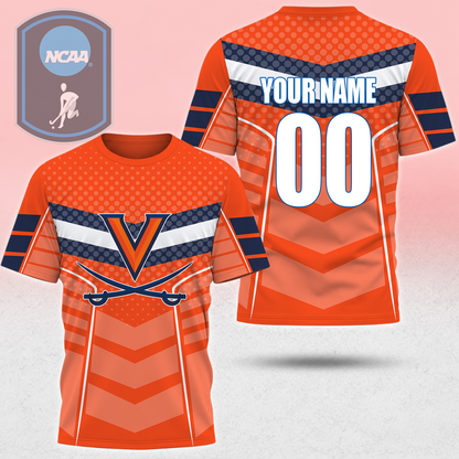 VIRAL EDITION - NEW CUSTOMIZED NCAA CFH08 VIC VIRGINIA CAVALIERS POLO SHIRT, ZIP POLO SHIRT & T-SHIRTS