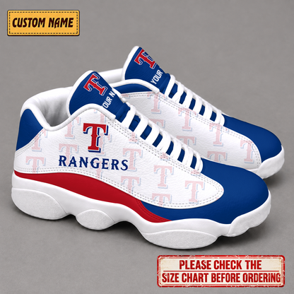 LIMITED EDITION - NEW CUSTOMIZED NFL08 TRS TEXAS RANGERS AIR JORDAN 13 LOW TOP SNEAKER