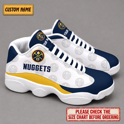 SPECIAL EDITION - NEW CUSTOMIZED NBA08 DNU DENVER NUGGETS AIR JORDAN 13 LOW TOP SNEAKER