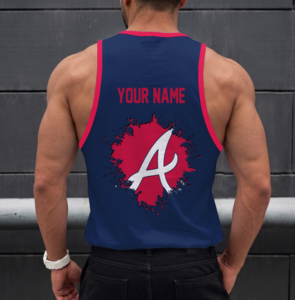 FINAL SALE - NEW CUSTOMIZED MLB09 ATLANTA BRAVES UNISEX TANK TOP