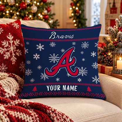 FINAL SALE - NEW PERSONALIZED MLB09 ABS ATLANTA BRAVES PILLOW CASE