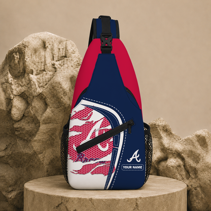 EXCLUSIVE EDITION - NEW CUSTOMIZED MLB09 ABS ATLANTA BRAVES SLING BAG
