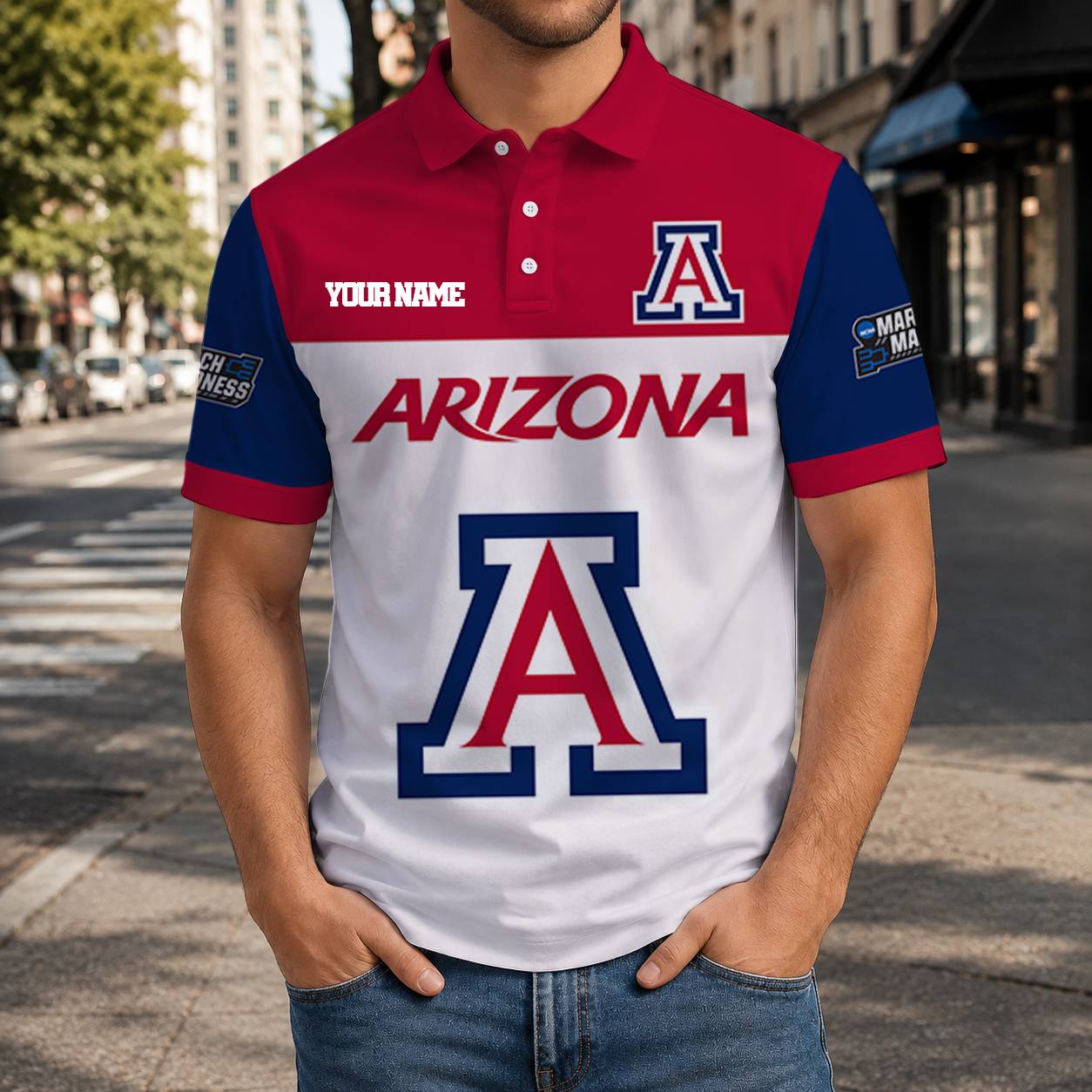 HOT DEAL - NEW CUSTOMIZED NCAA MAM09 ARW ARIZONA WILDCATS T-SHIRT, POLO SHIRT, ZIP POLO SHIRT, SWEATSHIRT, HOODIE & ZIP HOODIE