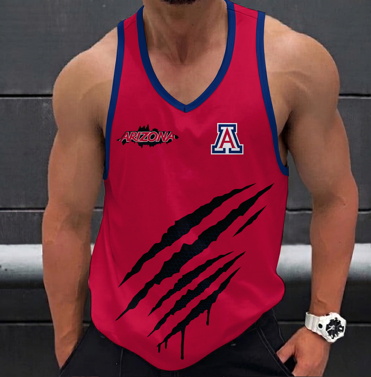 EXCLUSIVE EDTION - NEW CUSTOMIZED NCAA MAM09 ARW ARIZONA WILDCATS STRAPPY UNISEX TANK TOP