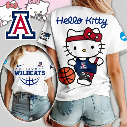 MEGA SALE - NEW CUSTOMIZED NCAA MAM09 ARW AR WILCATS HELLO KITTY T-SHIRT, SWEATSHIRT, HOODIE & ZIP HOODIE
