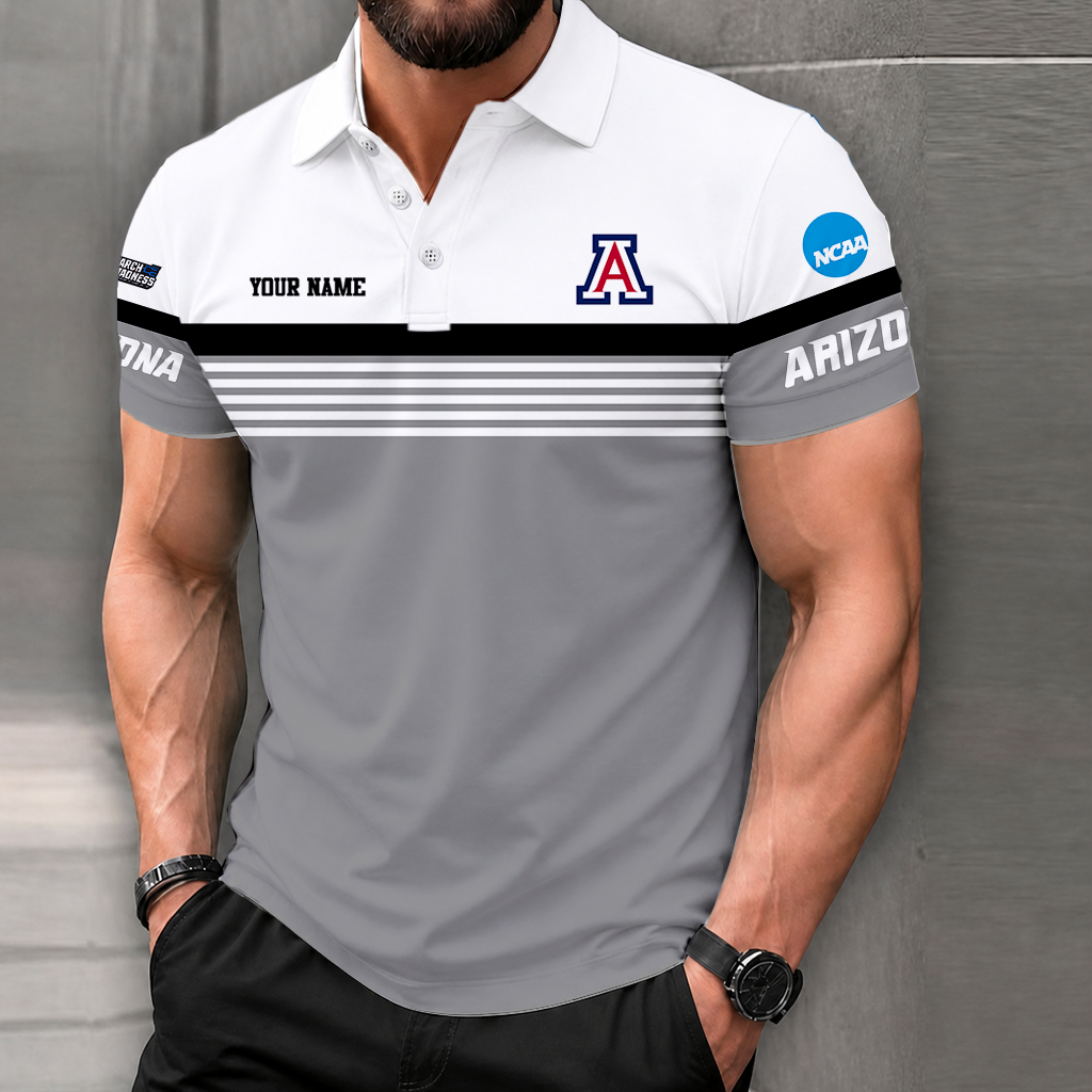 LIMITED EDITION - NEW CUSTOMIZED NCAA MAM09 ARW ARIZONA WILDCATS POLO SHIRT