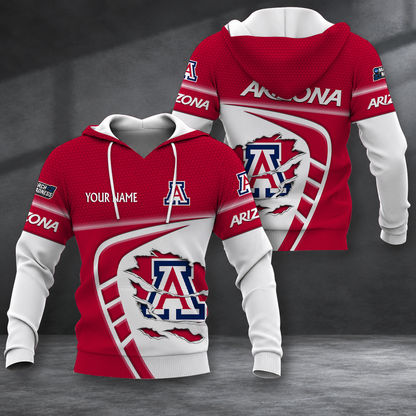 HOT DEAL - NEW CUSTOMIZED NCAA MAM09 ARW ARIZONA WILDCATS T-SHIRT, POLO SHIRT, ZIP POLO SHIRT, SWEATSHIRT, HOODIE & ZIP HOODIE