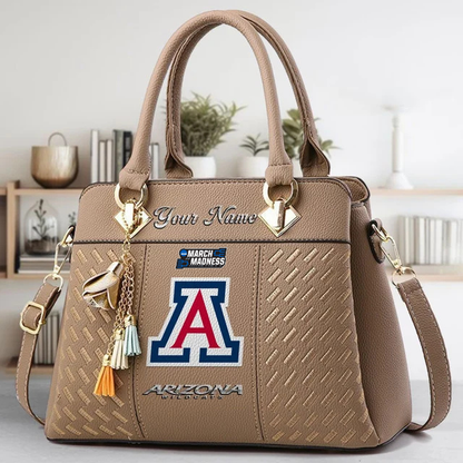 VIRAL EDITON - NEW CUSTOMIZED NCAA MAM09 ARW AR WILCATS ZIP HANDBAG MULTICOLOR