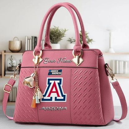 VIRAL EDITON - NEW CUSTOMIZED NCAA MAM09 ARW AR WILCATS ZIP HANDBAG MULTICOLOR
