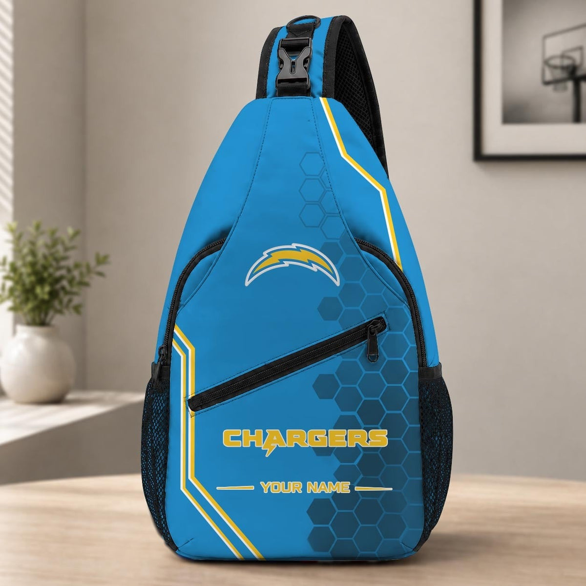 ELITE EDITION - NEW CUSTOMIZED NFL09 LAC LOS ANGELES CHARGERS SLING BAG