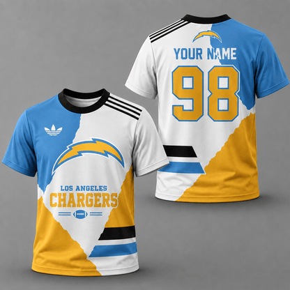 ELITE EDITION - NEW CUSTOMIZED NFL09 LAC LOS ANGELES CHARGERS T-SHIRTS, POLO SHIRT & ZIP POLO SHIRT