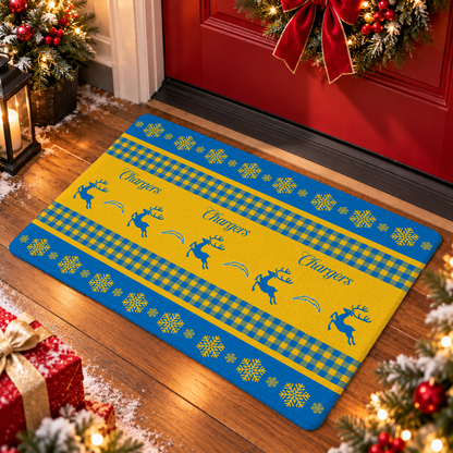 ELITE EDITION - NEW CUSTOMIZED NFL09 LAC LOS ANGELES CHARGERS WATER-ABSORBENT FLOOR MAT