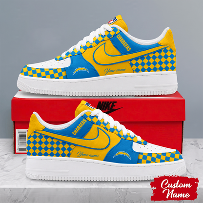[SPECIAL OFFER] NEW CUSTOMIZED NFL09 LAC LOS ANGELES CHARGERS AF1 SHOES
