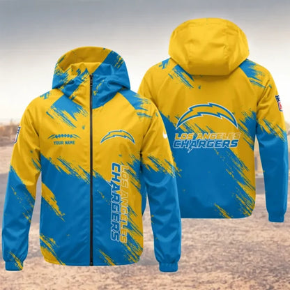LIMITED EDITION - NEW CUSTOMIZED NFL09 LAC LOS ANGELES CHARGERS WINDBREAKER JACKET