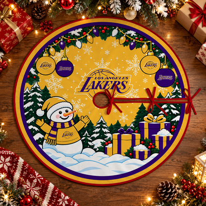 [FAN FAVORITE] NEW CUSTOMIZED NBA09 LLA LOS ANGELES LAKERS CHRISTMAS TREE SKIRT
