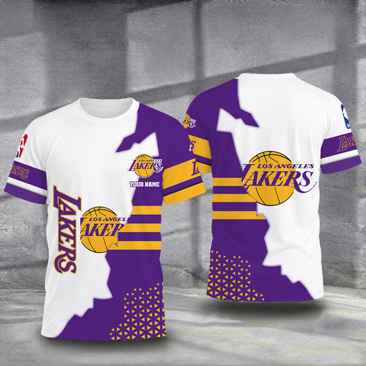 FINAL SALE - NEW CUSTOMIZED NBA09 LLA LOS ANGELES LAKERS T-SHIRT, POLO SHIRT, ZIP POLO SHIRT, SWEATSHIRT, HOODIE & ZIP HOODIE