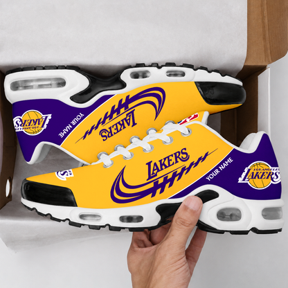 LIMITED EDITION - NEW CUSTOMIZED NBA09 LLA LOS ANGELES LAKERS AIR MAX PLUS SNEAKERS