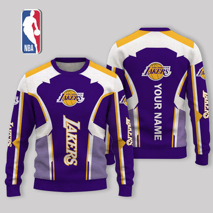LIMITED EDITION - NEW CUSTOMIZED NBA09 LLA LOS ANGELES LAKERS UGLY SWEATER
