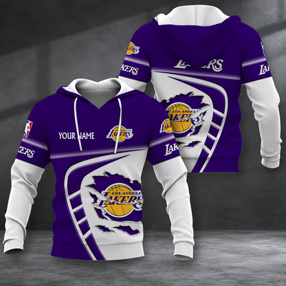 FINAL SALE - NEW CUSTOMIZED NBA09 LLA LOS ANGELES LAKERS T-SHIRT, POLO SHIRT, ZIP POLO SHIRT, SWEATSHIRT, HOODIE & ZIP HOODIE