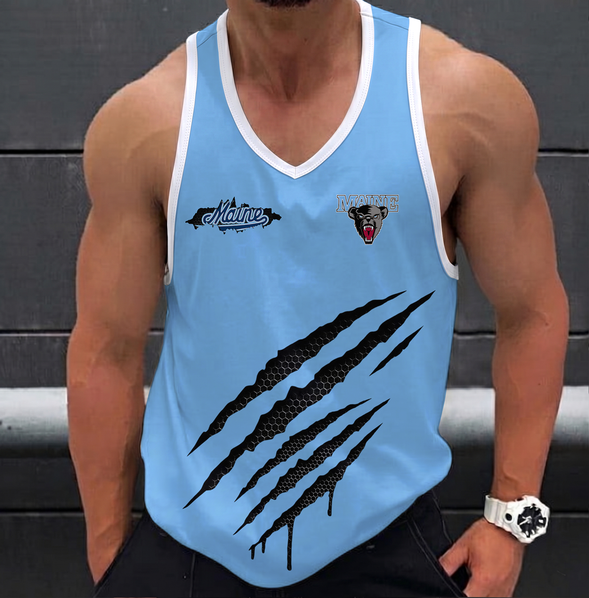 EXCLUSIVE EDITION - NEW CUSTOMIZED NCAA MFF09 MBB MAINE BLACK BEARS UNISEX TANK TOP