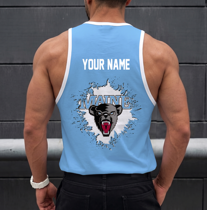 EXCLUSIVE EDITION - NEW CUSTOMIZED NCAA MFF09 MBB MAINE BLACK BEARS UNISEX TANK TOP