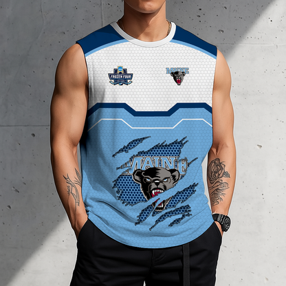 LIMITED EDITION - NEW CUSTOMIZED NCAA MFF09 MBB MAINE BLACK BEARS MEN'S GYM SHIRT
