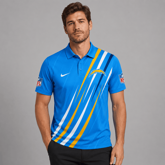 EXCLUSIVE EDITION - NEW CUSTOMIZED NFL09 LAC LOS ANGELES CHARGERS T-SHIRT, POLO SHIRT, ZIP POLO SHIRT, SWEATSHIRT, HOODIE & ZIP HOODIE