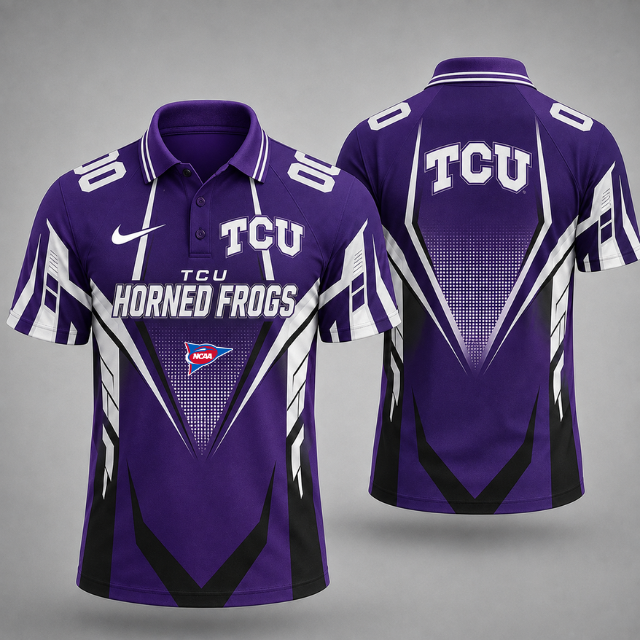 VIRAL EDITION - NEW CUSTOMIZED NCAA FBS09 THF TCU HORNED FROGS POLO SHIRT, ZIP POLO SHIRT, HOODIE, ZIP HOODIE, T-SHIRT & SWEATSHIRT