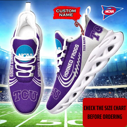 FLASH SALE - NEW CUSTOMIZED NCAA FBS09 THF TCU HORNED FROGS CLUNKY SNEAKERS