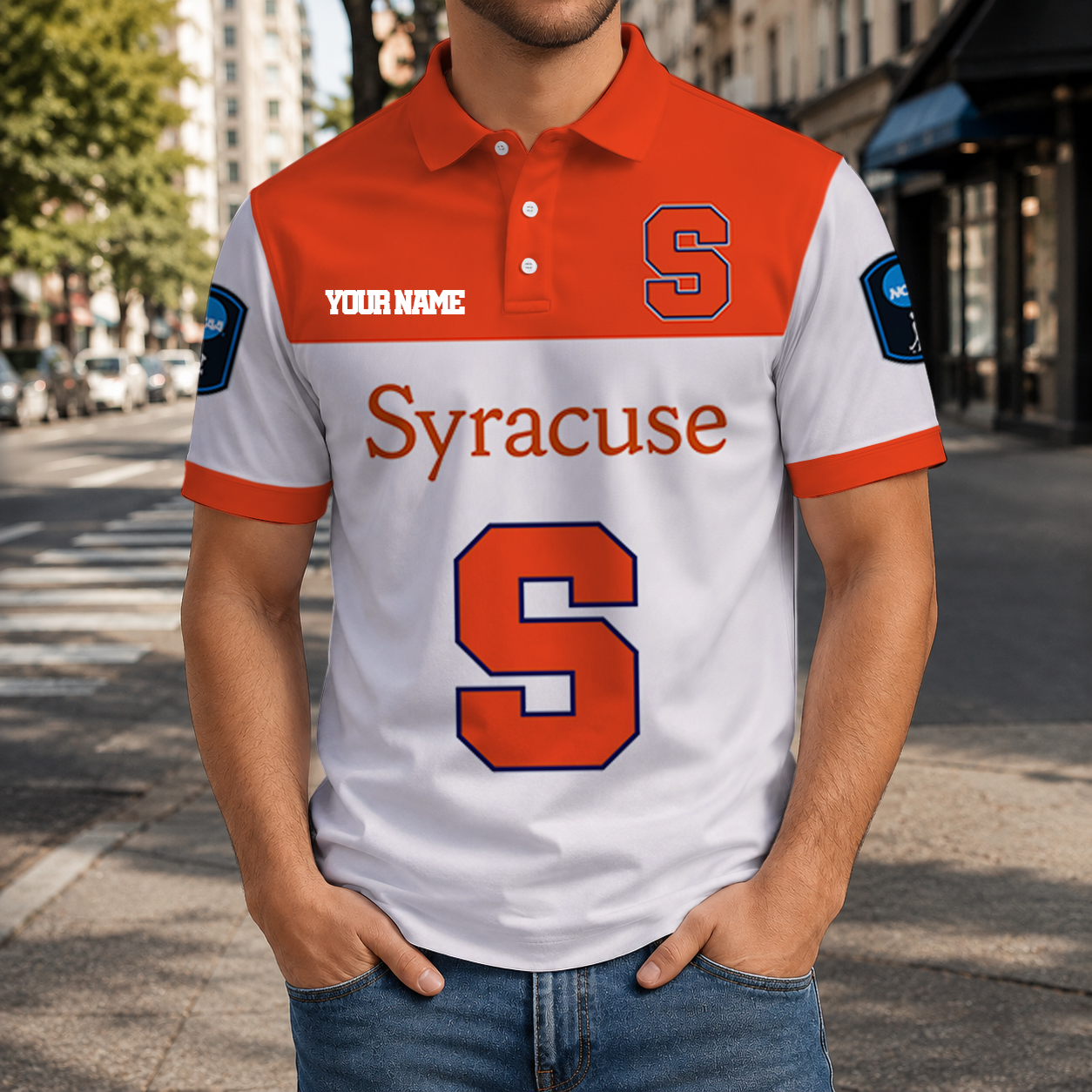 VIRAL EDITION - NEW CUSTOMIZED NCAA CFH09 SYO SYRACUSE ORANGE POLO SHIRT, ZIP POLO SHIRT & T-SHIRTS