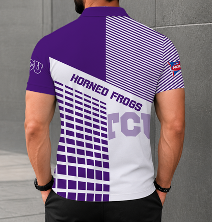 VIRAL EDITION - NEW CUSTOMIZED NCAA FBS09 THF TCU HORNED FROGS POLO SHIRT